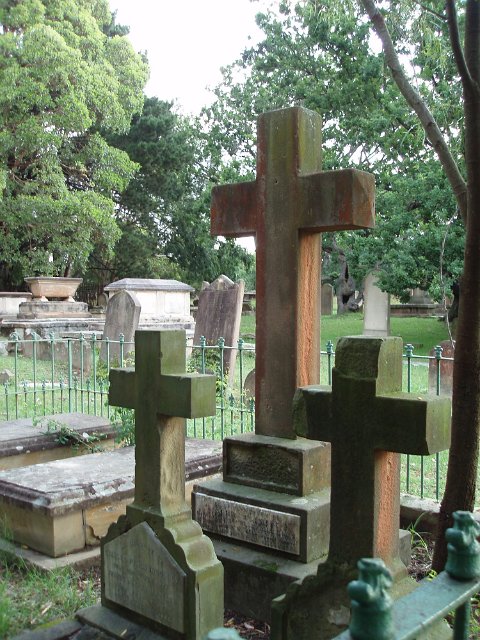 stone crosses in newtown cemetery